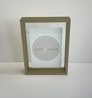 Gold Brushed Wood Floating Frame (4x6 - 5x7)