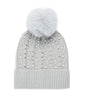 Embellished Faux Fur Pom Pom Beanie