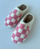 Pink Checker Slippers