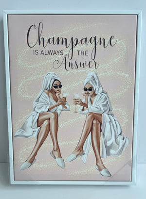 Champagne Is Always The Answer Canvas Art