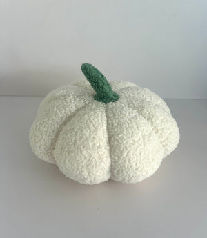 White Pumpkin Throw Pillow