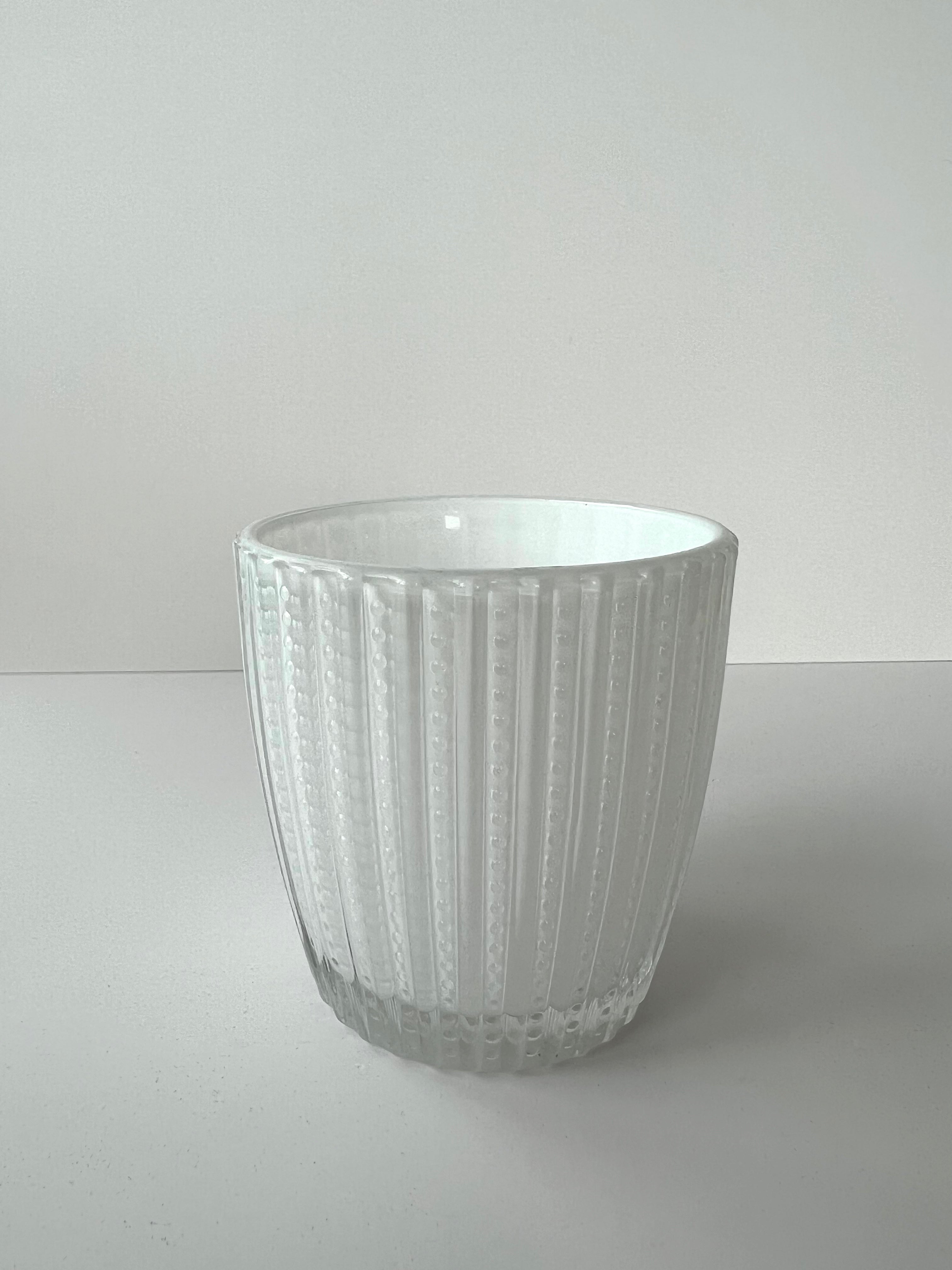 Votive en verre blanc