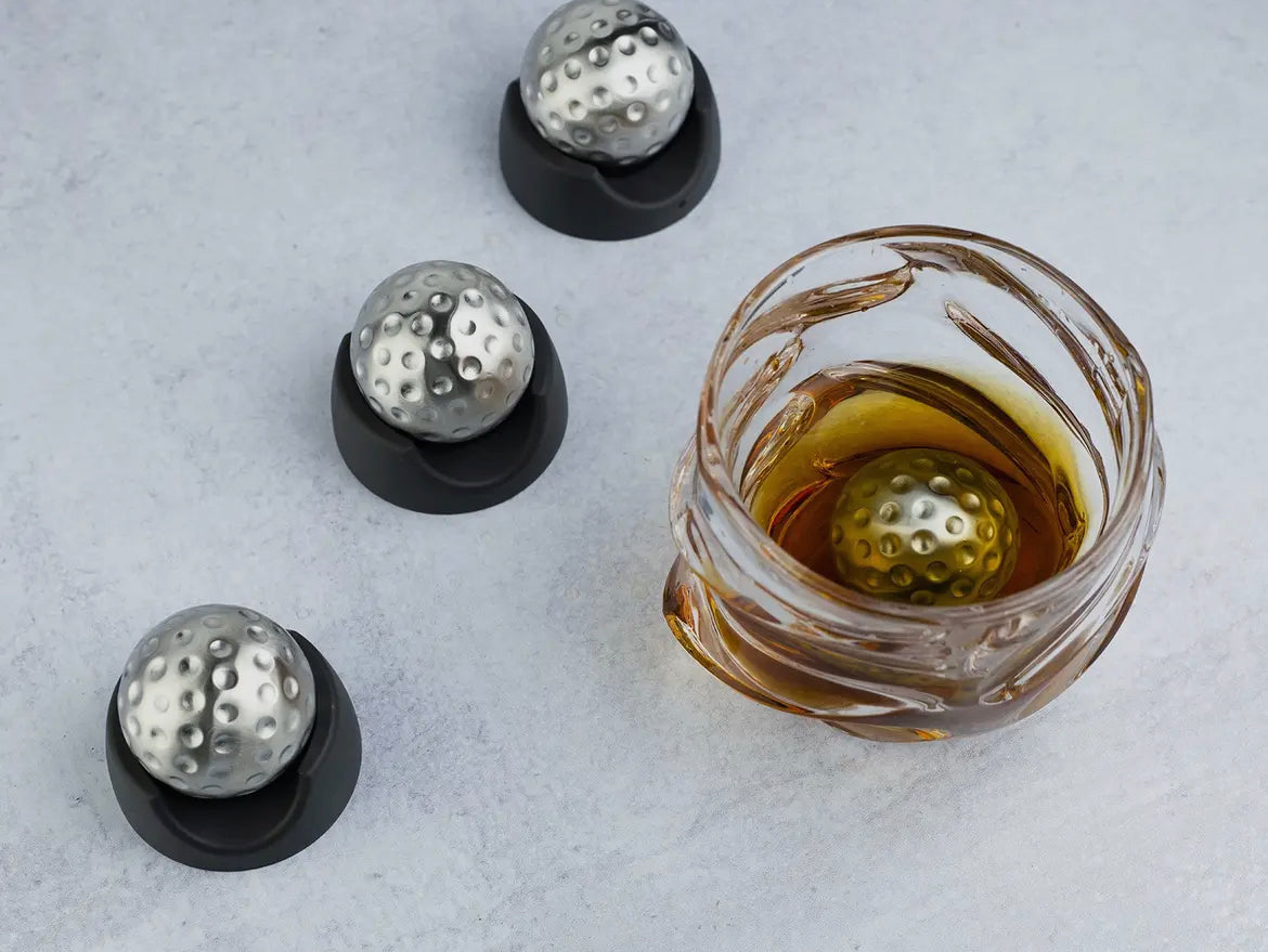 Piedras de whisky con forma de pelota de golf (juego de 4)