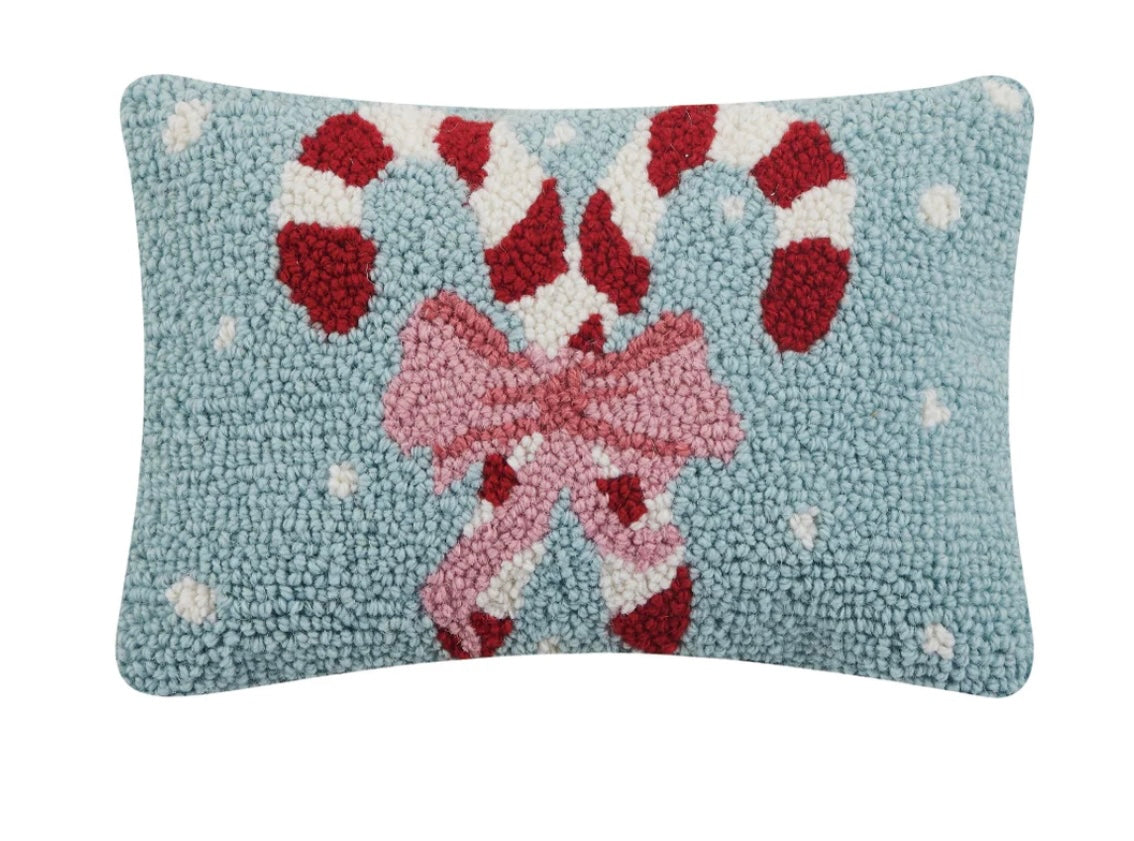 Holiday Candy Canes Pillow