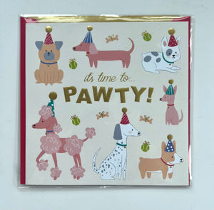 Time to Pawty Birthday Card