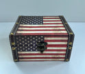 Small American Flag Keepsake Box (6x5x3.5)