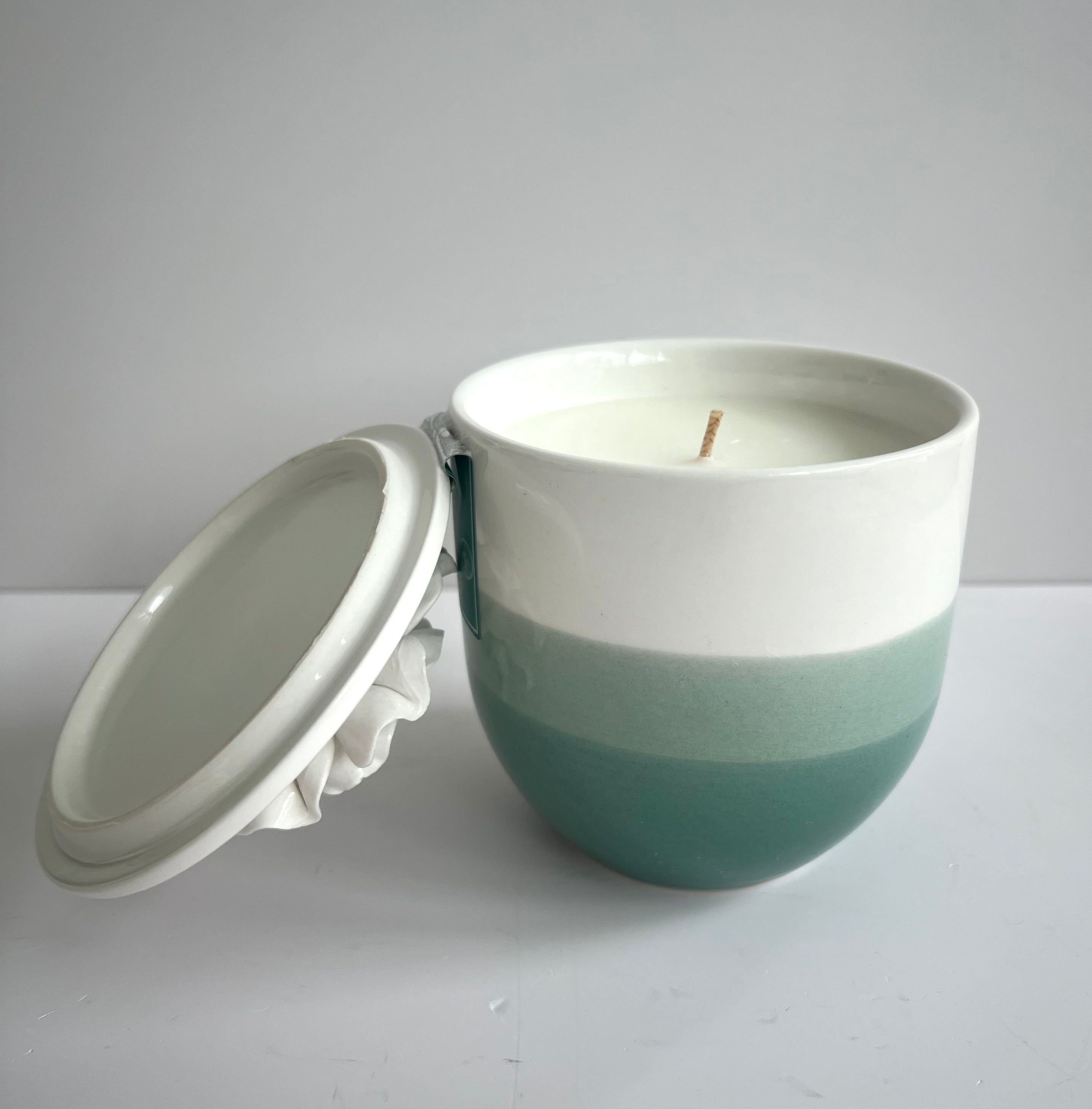 Floral Ceramic Candle | Fresh Eucalyptus Scent