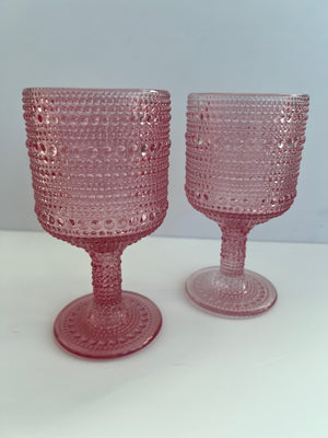 Pink Wine Glasses (Set of 2)