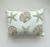 Starfish & Shells Beaded Throw Pillow