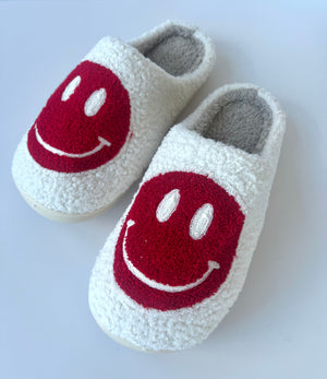 Red Smiley Slippers