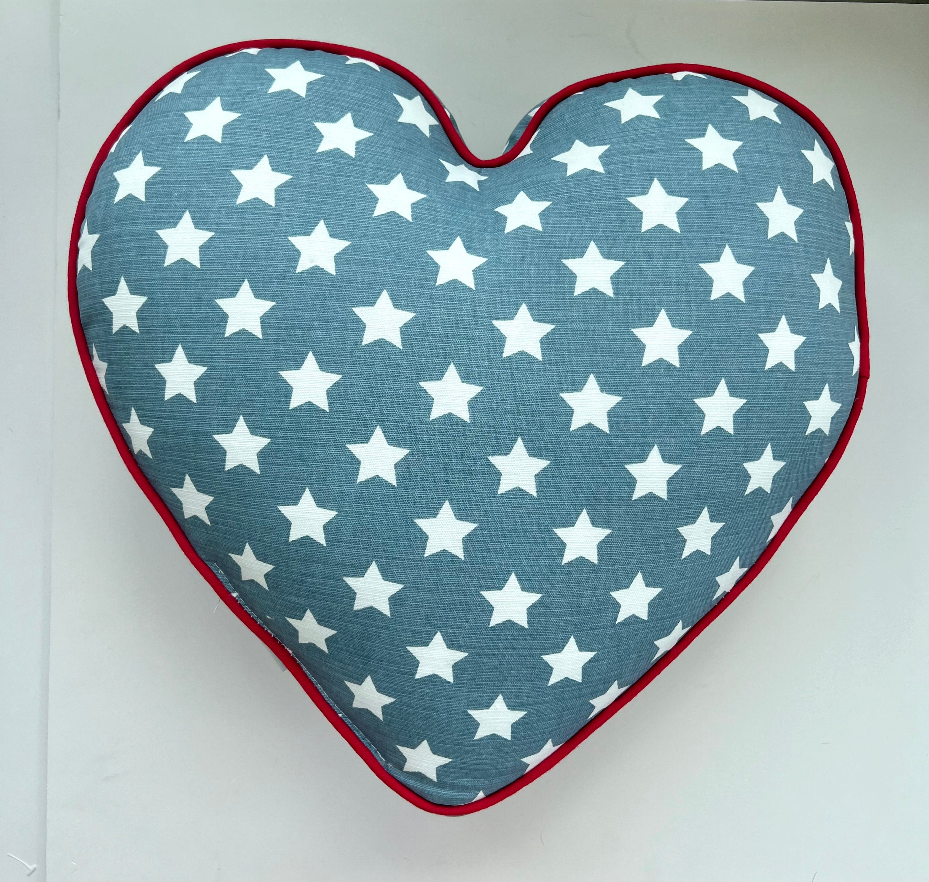 American Flag Heart Pillow