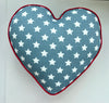 American Flag Heart Pillow