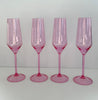 Pink Acrylic Champagne Glasses (Set of 4)