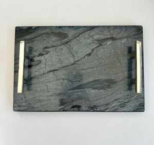 Black & Grey Marble Serving Tray