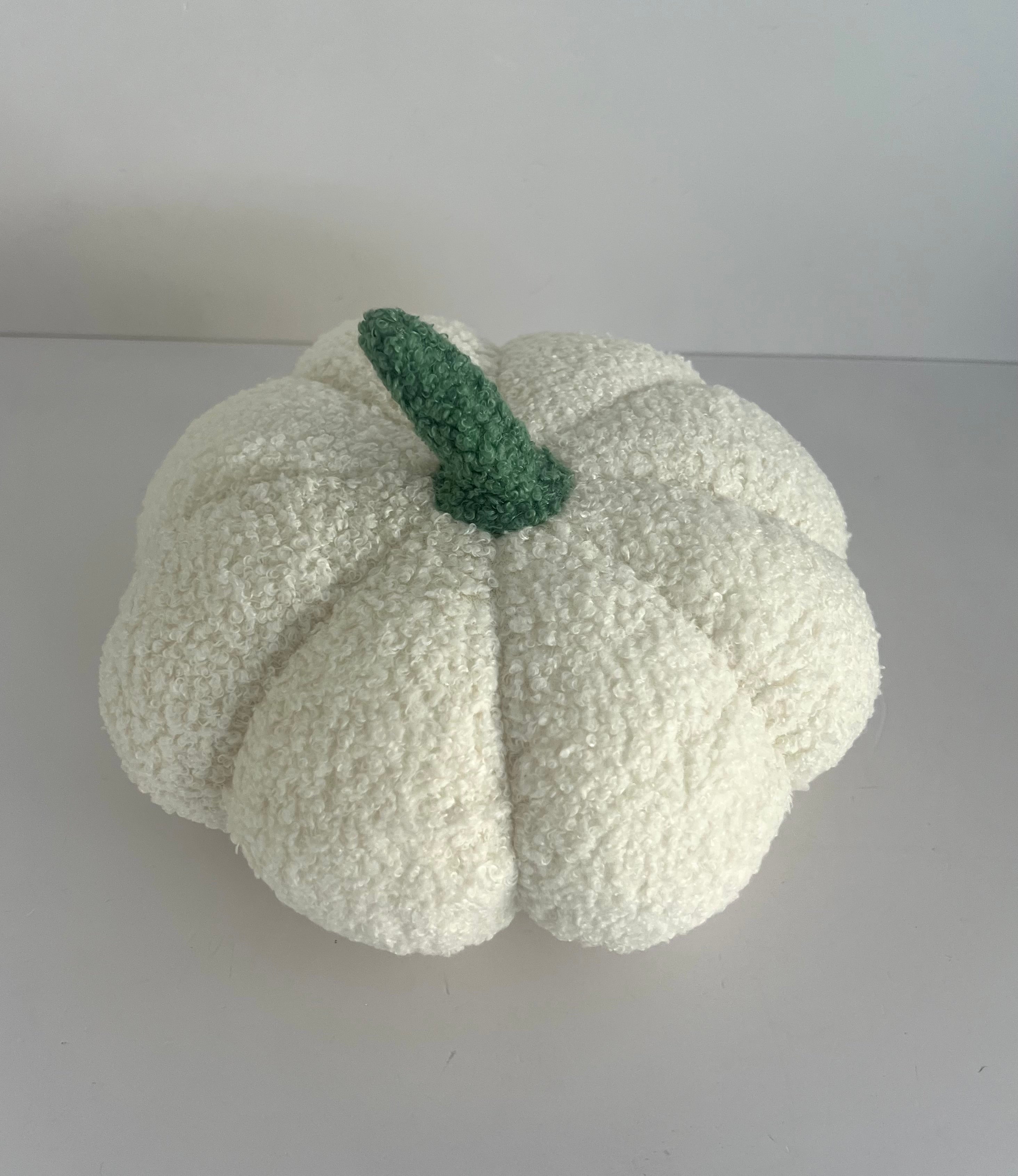 White Pumpkin Throw Pillow