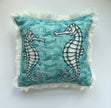 Seahorse Fringe Throw Pillow