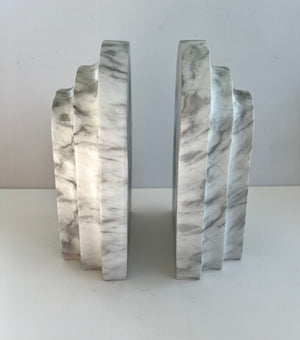 Faux Marble Bookends