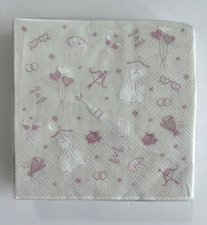 Miss to Mrs Cocktail Napkins | Pink