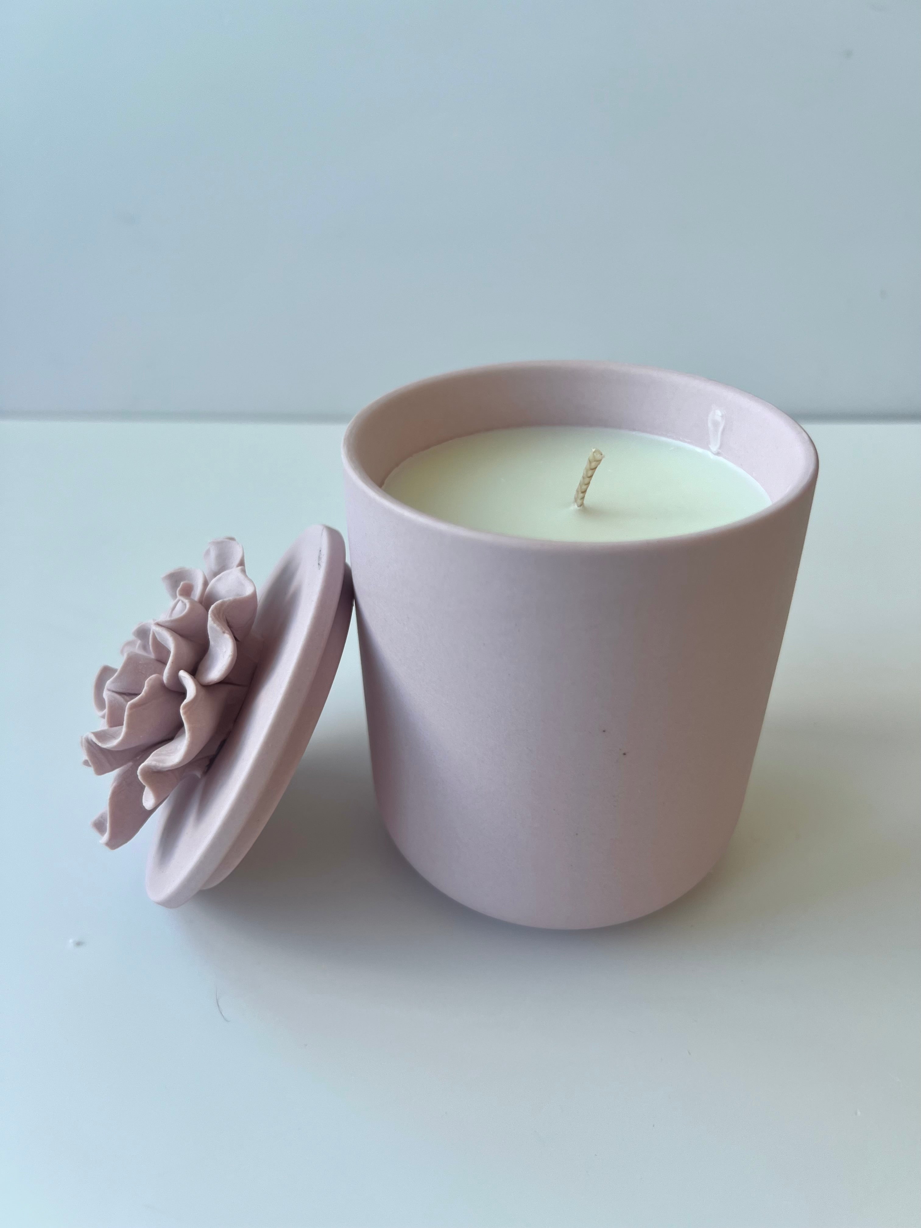 Pink Ceramic Candle | Pink Grapefruit Scent