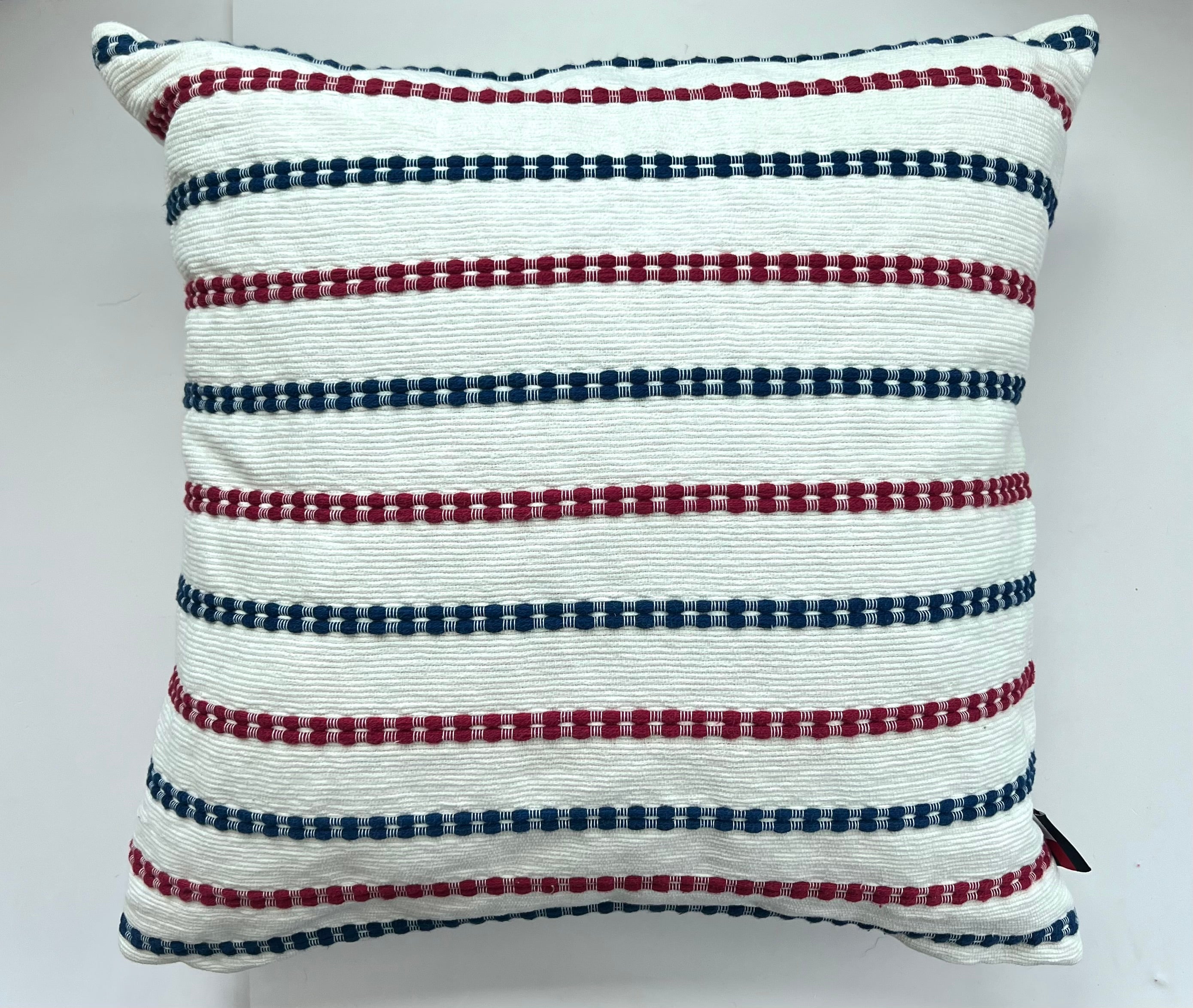 Red White & Blue Stripe Pillow