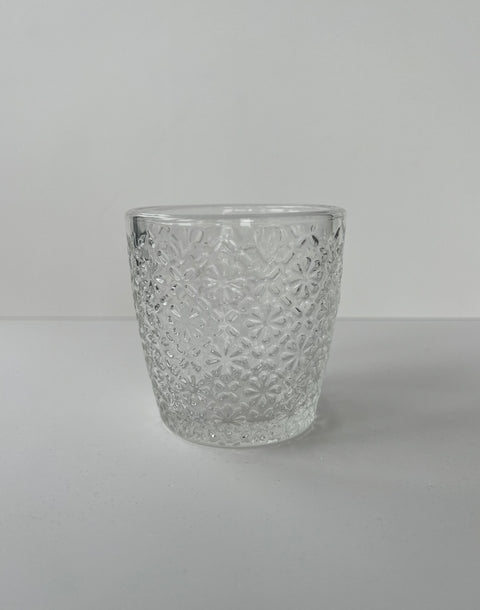 Glass Votive | Floral Pattern