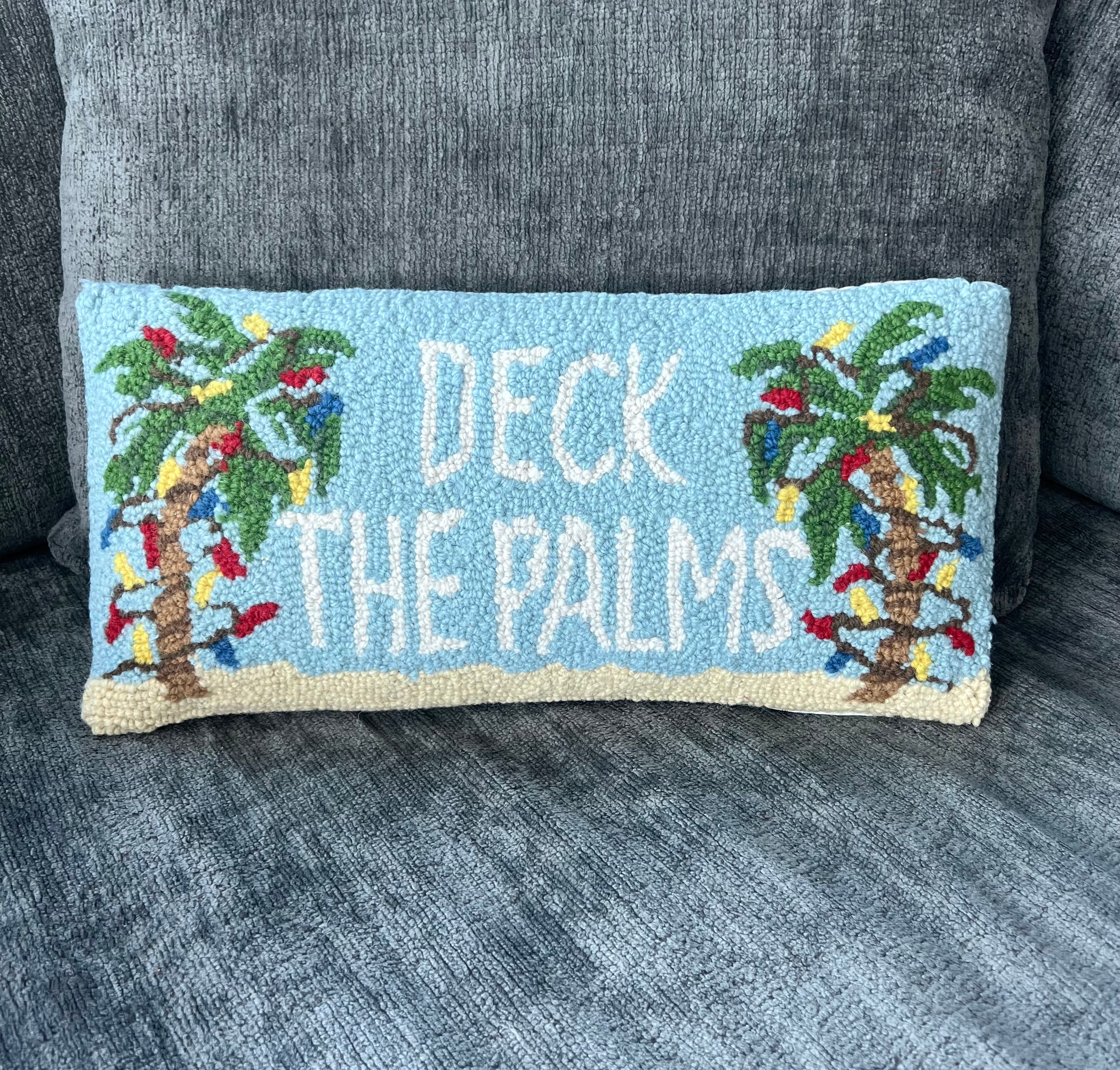 Deck the Palms Hook Pillow