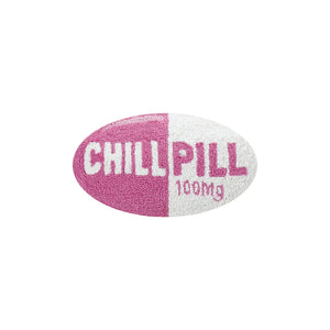 Chill Pill Crochet Oreiller | Rose vif