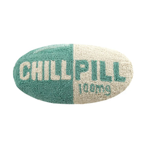 Chill Pill Crochet Oreiller | Turquoise