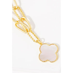 Mother of Pearl Clover Necklace