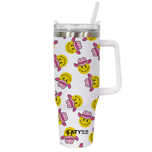 Cowboy Smiley Travel Tumbler