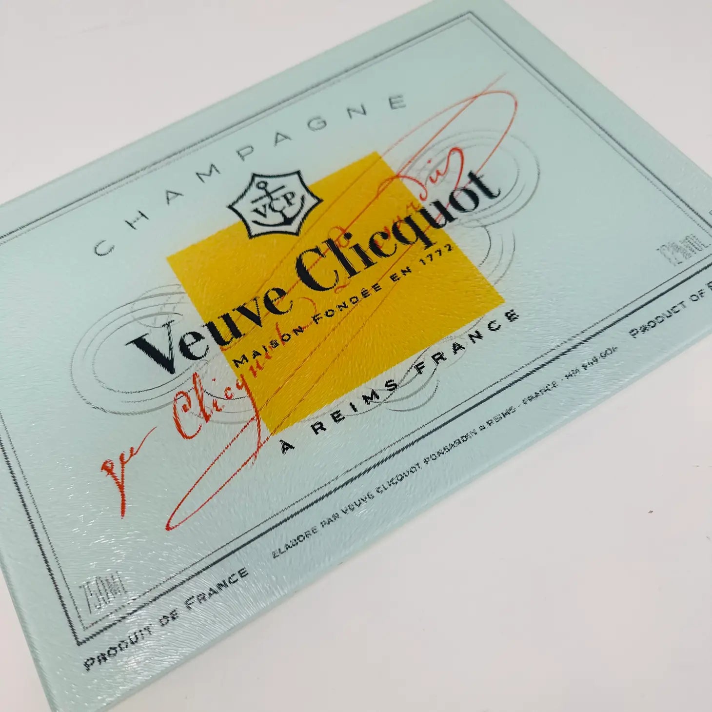 Champagne Veuve Cutting Board