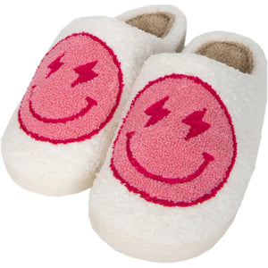 Happy Slipper - Hot Pink & White Lightning