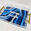 Agate Happy Hour Acrylic Tray