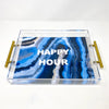 Agate Happy Hour Acrylic Tray