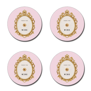 Press For Wine Coasters (Set of 4)