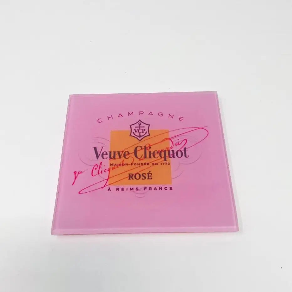 Posavasos de champán rosa