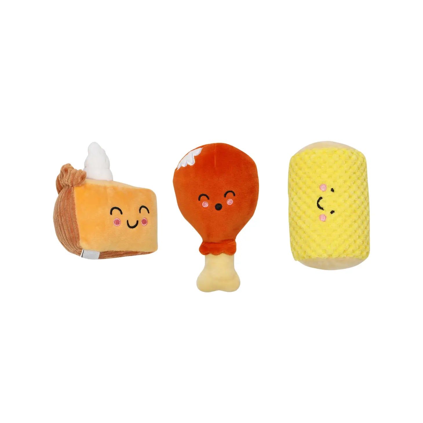 Thanksgiving Dinner Dog Toys (Set of 3)