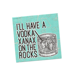 Vodka Xanax On The Rocks | Cocktail Napkins